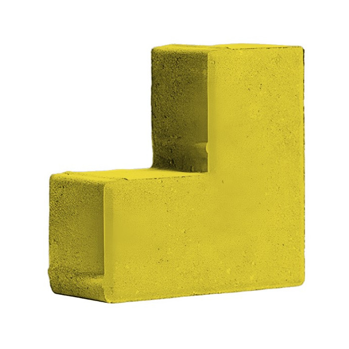 Фигурная тротуарная плитка Угол Желтый